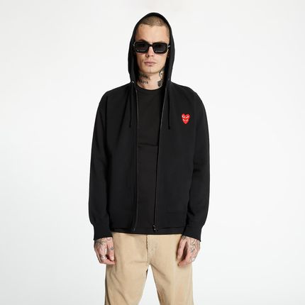 Comme des Garcons PLAY Full Zip Hoodie Black - Ceny i opinie