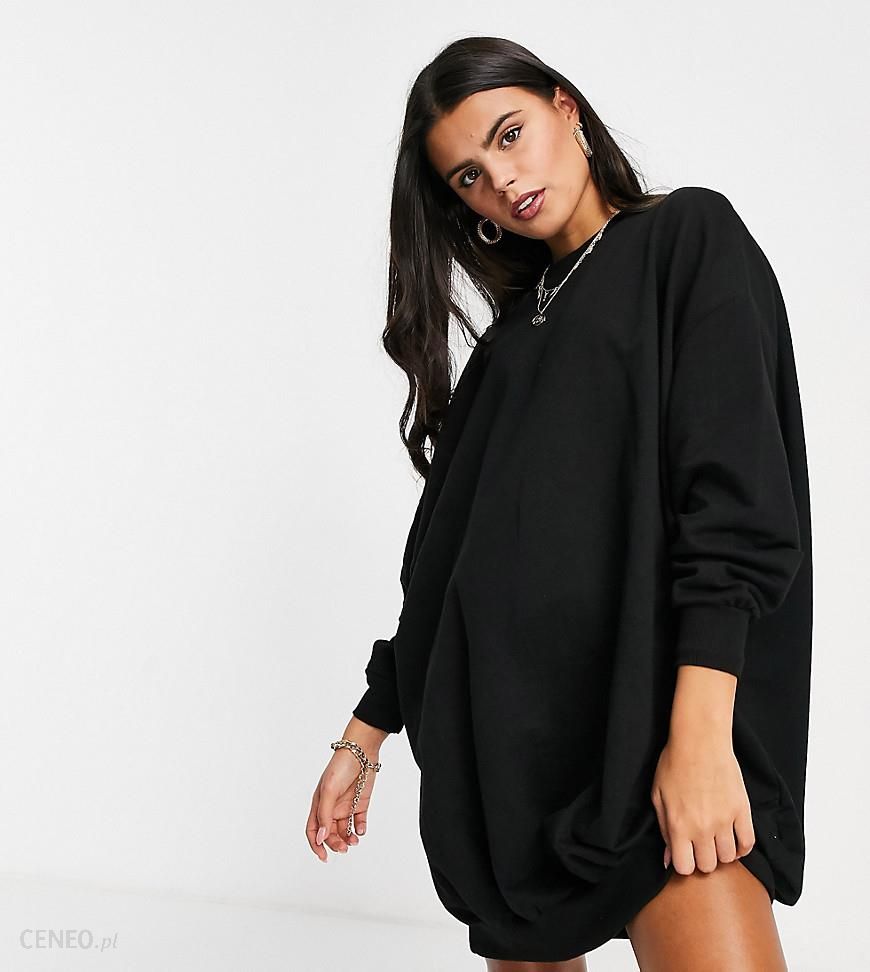 ASOS DESIGN Petite – Czarna sukienka dresowa oversize-Czarny - Ceny i  opinie 