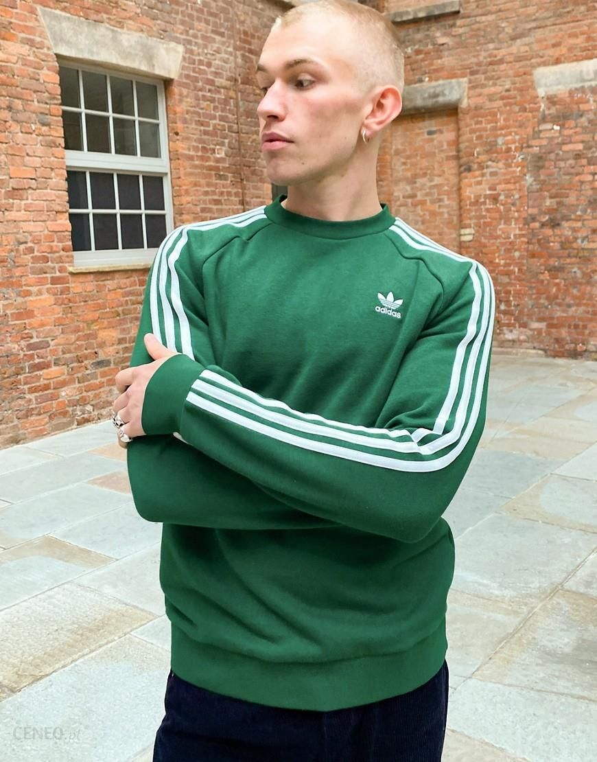 Adidas – Zielona bluza z paskami-Zielony - Ceny i opinie - Ceneo.pl