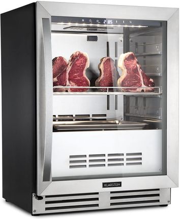 Klarstein Steakhouse Pro Szafa Do Sezonowania Mięsa 1 Strefa 98 Litrów 25 °C Panel Dotykowy Stal Nierdzewna