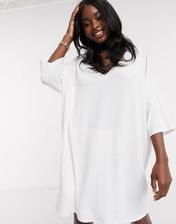 ASOS DESIGN – Biała sukienka oversize typu t-shirt-Biały - Ceny i opinie -  