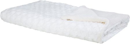 Beliani Narzuta na łóżko koc z podszyciem sztuczne futro 200 x 220 cm biały Kandilli
