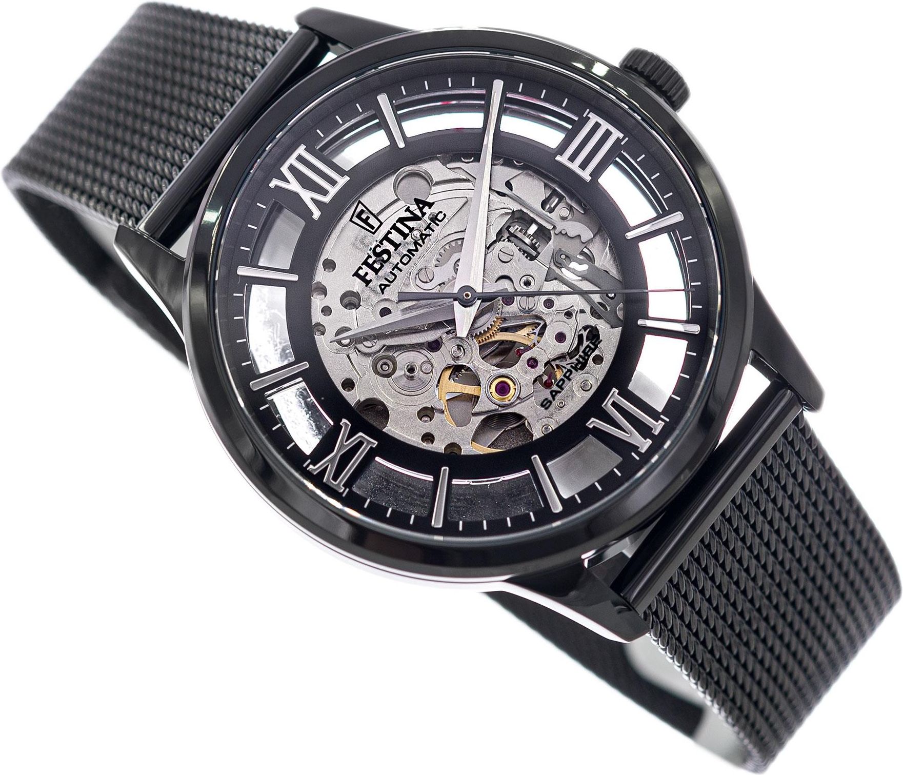 Festina F20535/4 - Orologio Unisex Automatico Cab. Autom. Ace - Quadrante Nero, Cinturino In Pelle E Cassa In Acciaio - 3
