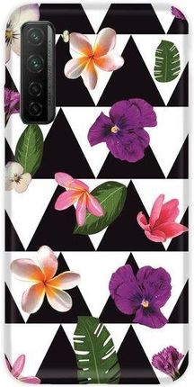 Casegadget Etui Nadruk Kwiaty W Trójkąty Huawei P40 Lite 5G