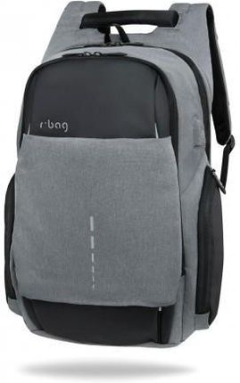 Plecak R-BAG Plecak męski na laptopa 13-15,6'' z USB Hopper Black (6509704D2_20191018132411)