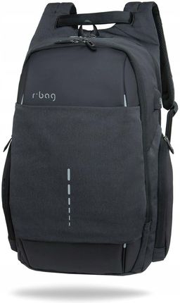 Plecak R-BAG Plecak męski na laptop 13-15,6'' z USB Drum Black rBAG luksusowy (Z021)