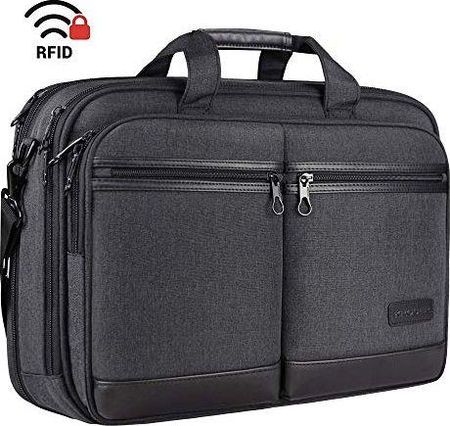 Plecak KROSER KROSER Plecak na laptopa 17,3 Plecak biznesowy Plecak szkolny Duże wodoodporne torby Plecak podróżny Plecak podróżny z torbami USB i RFI