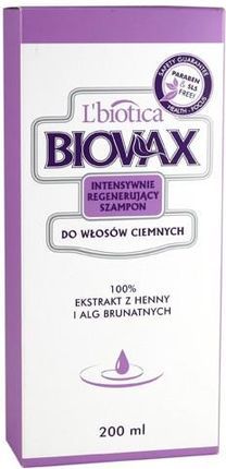 BIOVAX intensywnie regenerujący szampon do włosów ciemnych 200ml