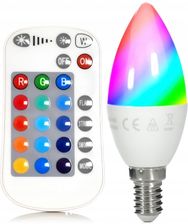 Zdjęcie Forever Light LED E14 C37 RGB + Biały 5W z pilotem 250lm (112665) - Ruciane-Nida