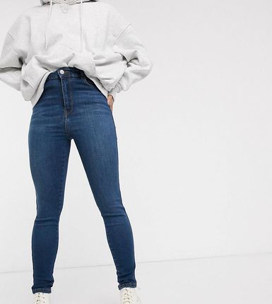 Dr Denim Petite – Moxy – Jeansy z bardzo wysokim stanem-Niebieski