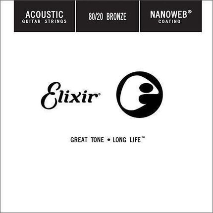 Elixir Acoustic 80/20 Bronze NanoWeb Single .024