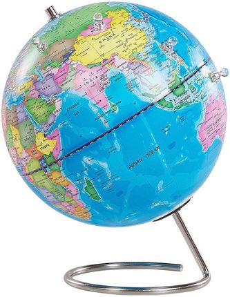 Beliani Dekoracyjny globus kula ziemska niebieski średnica 25 cm z magnesami Cartier