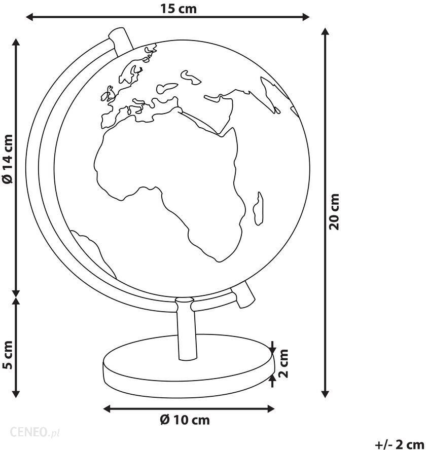 Beliani Globus dekoracyjny ozdobny czarny materiał syntetyczny średnica 15 cm Cook