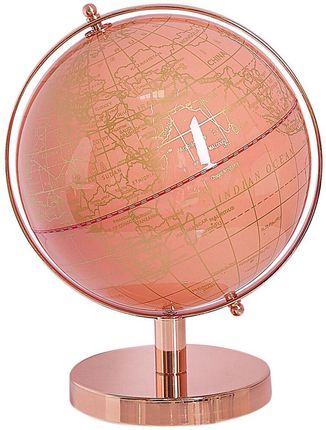 Beliani Nowoczesny dekoracyjny globus kula ziemska 20 cm różowy Cabot