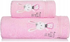 Zdjęcie Róż Ręcznik Kąpielowy Dziecięcy 70x140 450 Królik - Lubin