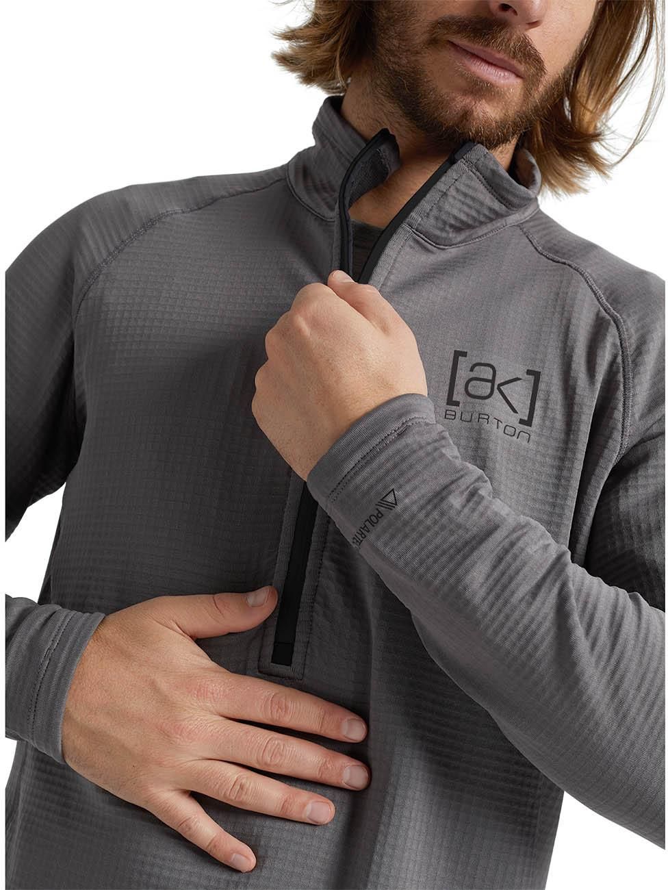 Burton Bluza Techniczna Ak Helium Grid Fleece Half Zip Castlerock