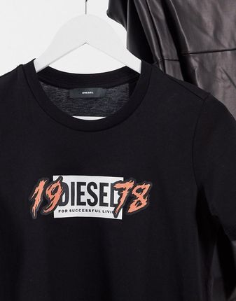 トップス DIESEL Diesel 1978 – Czarny T-shirt z logo - Ceny i opinie - Ceneo.pl