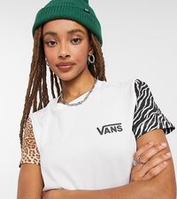 Vans – Wyld – Biały T-shirt z kolorowym 