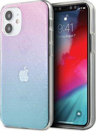 Guess GUHCP12S3D4GGBP iPhone 12 mini 5,4 niebiesko-różowy/blue pink hardcase 4G 3D Pattern Collection