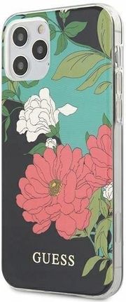 Guess GUHCP12MIMLFL01 iPhone 12/12 Pro 6,1 czarny/black N1 Flower Collection