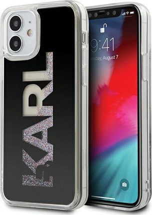Karl Lagerfeld Etui Logo Glitter Hardcase do iPhone 12 mini czarne