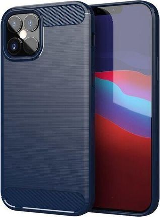 Hurtel Carbon Case elastyczne iPhone 12 6,1'' niebieski