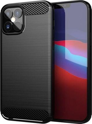 Hurtel Carbon Case elastyczne iPhone 12 6,7'' czarny