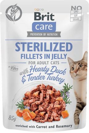 Brit Care Cat Fillets In Jelly Sterilized Duck And Turkey 24X85G