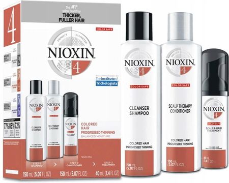 Nioxin 4 Zestaw Wł Farbowane Znacznie Przerzedzone