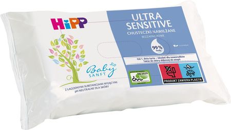 Hipp Babysanft Ultra Sensitiv Chusteczki Nawilżane Od 1 Dnia Życia 52Szt.