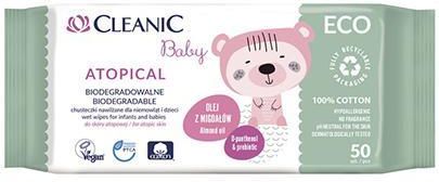 Harper Hygienics Cleanic Baby Atopical Biodegradowalne Chusteczki Nawilżane Dla Niemowląt I Dzieci 50Szt.