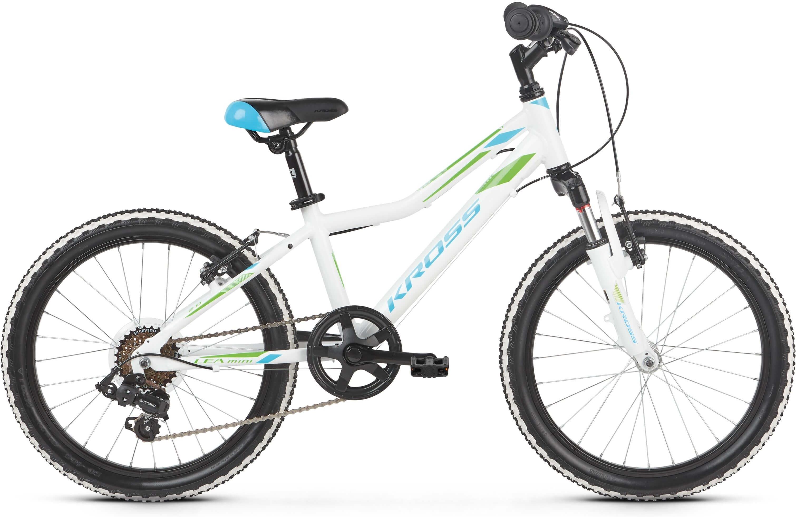 Kross Lea Mini 2.0 Sr 20 Biały niebieski Zielony Połysk 2021 Rowery