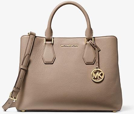 Michael Kors Mk Camille Large Leather Satchel Truffle Michael