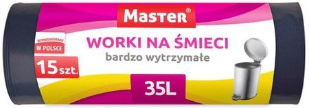 Master Worki Na Śmieci Ldpe 35L A 15 Czarne Mocne