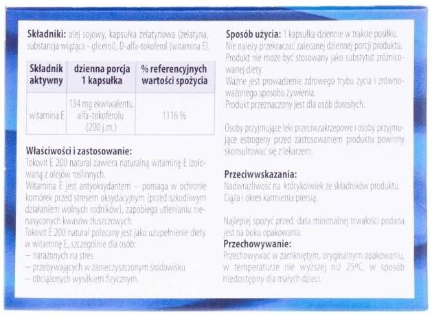 Tokovit E 370 Natural 60 Kaps. - Opinie I Ceny Na Ceneo.pl