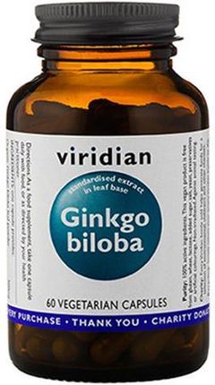 Kapsułki Viridian Ginkgo biloba ekstrakt 60 szt.