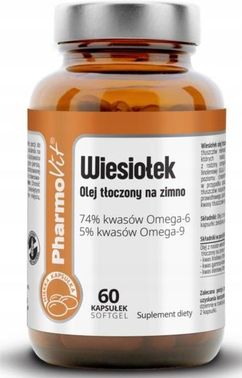 PharmoVit Wiesiołek Olej tłoczony na zimno 60 kaps. - zdjęcie 2