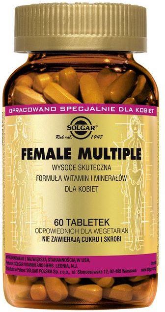 SOLGAR FEMALE MULTIPLE, 60 tabl. - zdjęcie 1 SOLGAR FEMALE MULTIPLE, 60 tabl.