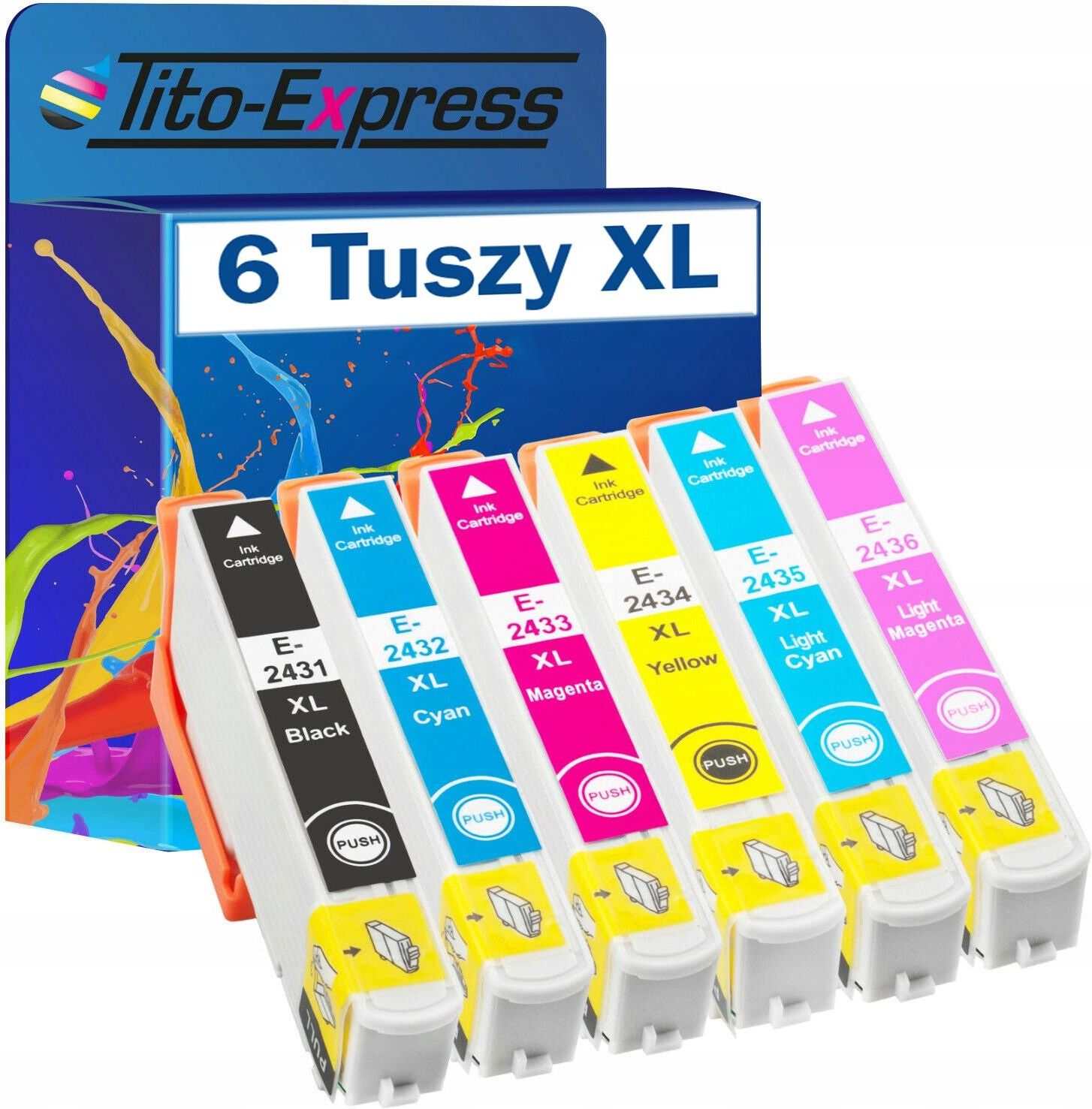 Tusz TITO-EXPRESS 6 TUSZY DO EPSON T2431-T2436 PLATINUMSERIE do drukarki -  Opinie i ceny na 