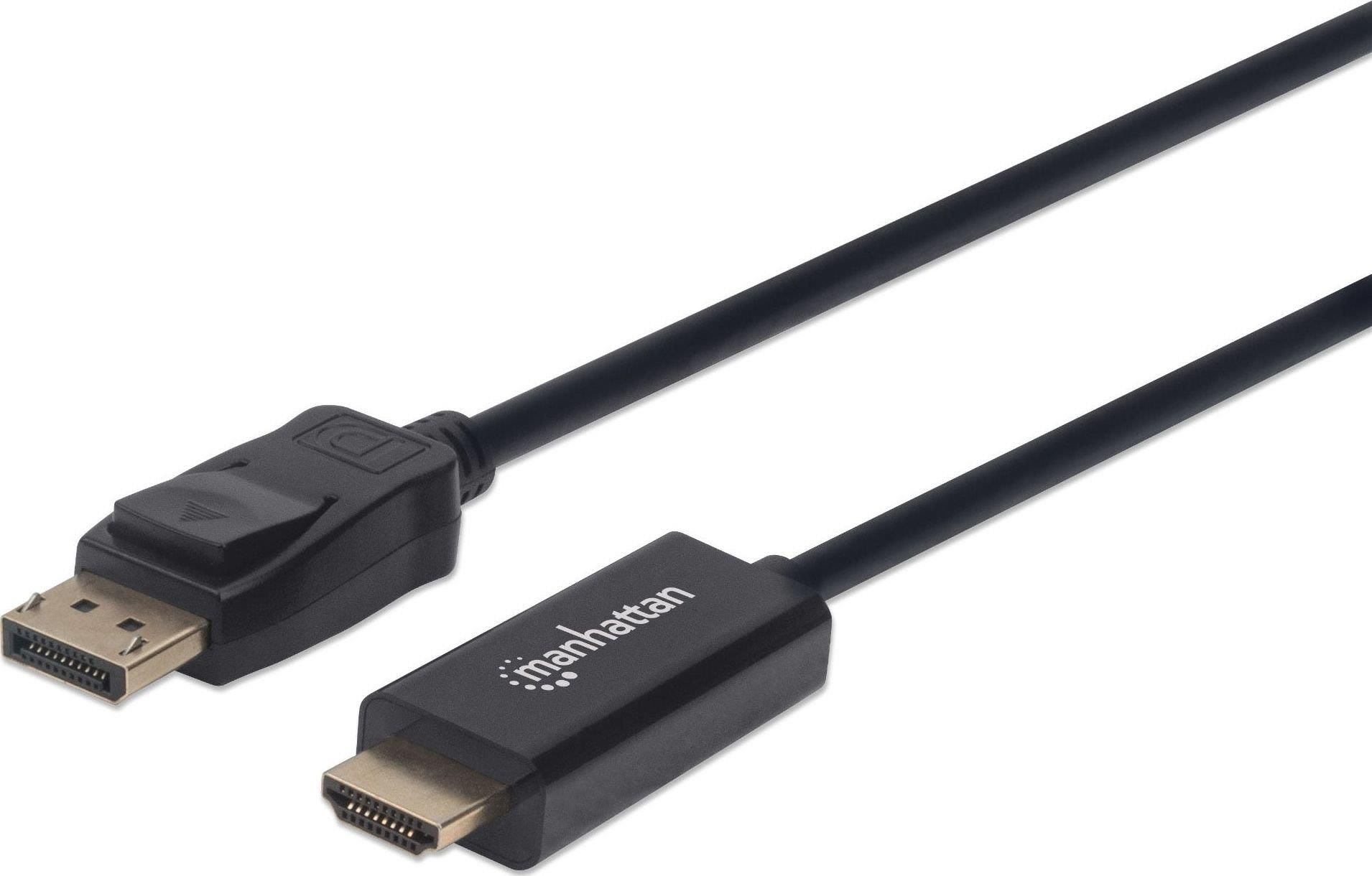 MANHATTAN MANHATTAN KABEL DISPLAYPORT - HDMI 1.8M CZARNY (152679 ...