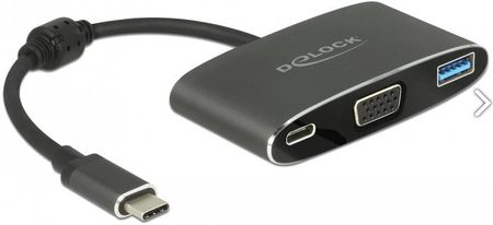 DELOCK C ST>VGA BLUE +USB A +USB C PD (62992)