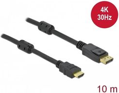 DELOCK  DISPLAYPORT/M V1.2A TO HDMI/M CABLE 10M BLACK (85962)
