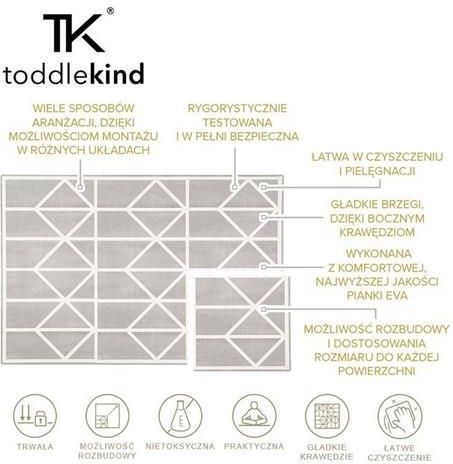 Toddlekind Mata Do Zabawy Piankowa Nordic Grey (TK30024) - zdjęcie 1 Toddlekind Mata Do Zabawy Piankowa Nordic Grey (TK30024)