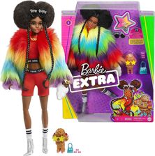 Zdjęcie Barbie Extra Moda Lalka Tęczowy płaszcz GVR04 - Bełchatów