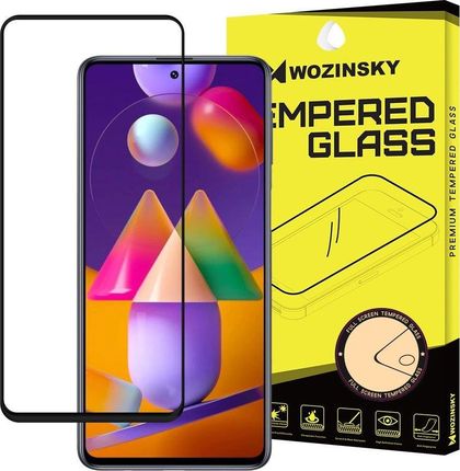 Wozinsky super wytrzymałe szkło hartowane Full Glue na cały ekran z ramką Case Friendly Samsung Galaxy M31s czarny
