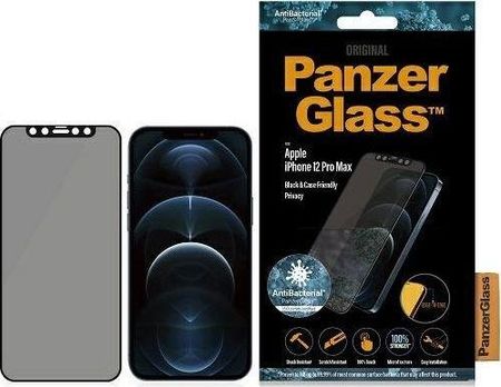 Panzerglass Apple iPhone 12 Pro Max CF Antibakteriell Privacy E-to-E, black