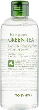 Tony Moly Nawilżająco-Oczyszczająca Woda Do Twarzy The Chok Chok Green Tea No-Wash Cleansing Water 300Ml