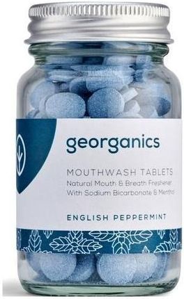Georganics Naturalne Tabletki Do Płukania Jamy Ustnej Angielska Mięta Natural Mouthwash Tablets English Peppermint 180Szt.