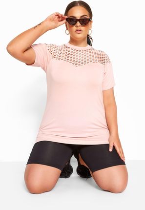 Duży Rozmiar LIMITED COLLECTION Pink Fishnet Insert Top 44 - Ceny i opinie EKER
