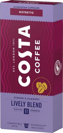 Costa Coffee Lively Blend Ristretto kawa w kapsułkach kompatybilna z ekspresami Nespresso - 10 szt.